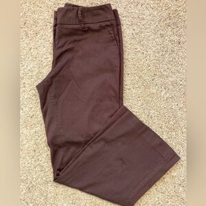 Pantology Chocolate High Waisted Trousers w/wider leg